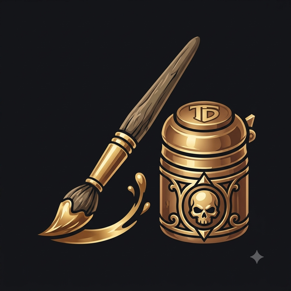 Paint Brush and Pot Icon
